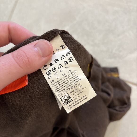 Hugo Boss Handcrafted Wool/Silk Brown Sweater Men’s Sz XL Pullover Knit Flaw* - Picture 11 of 11